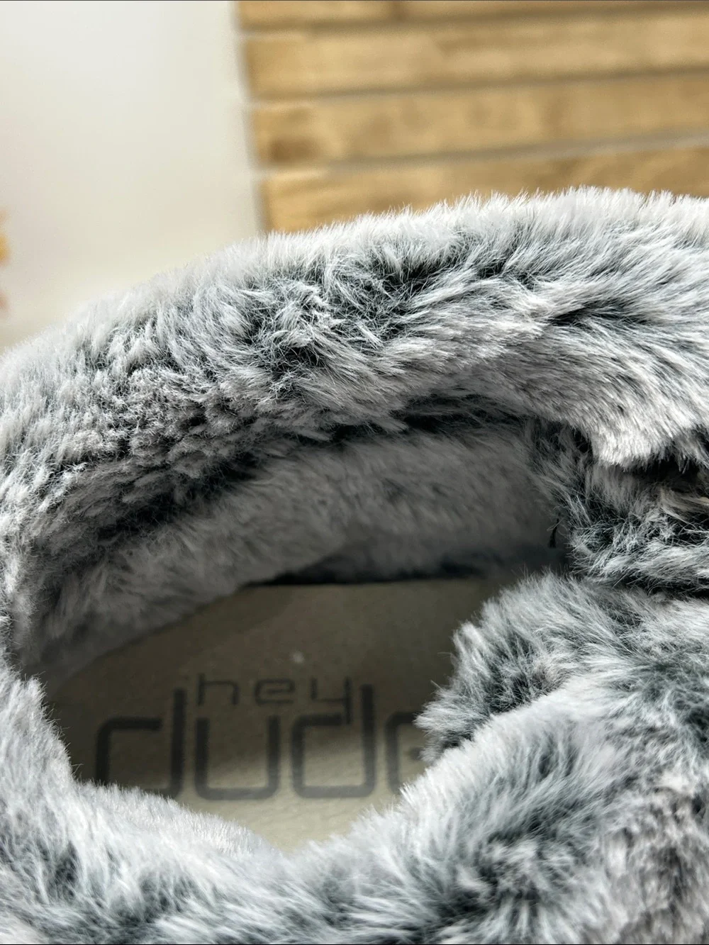 Hey Dude Black Lace-Up Faux-Fur Cuffed Boots
